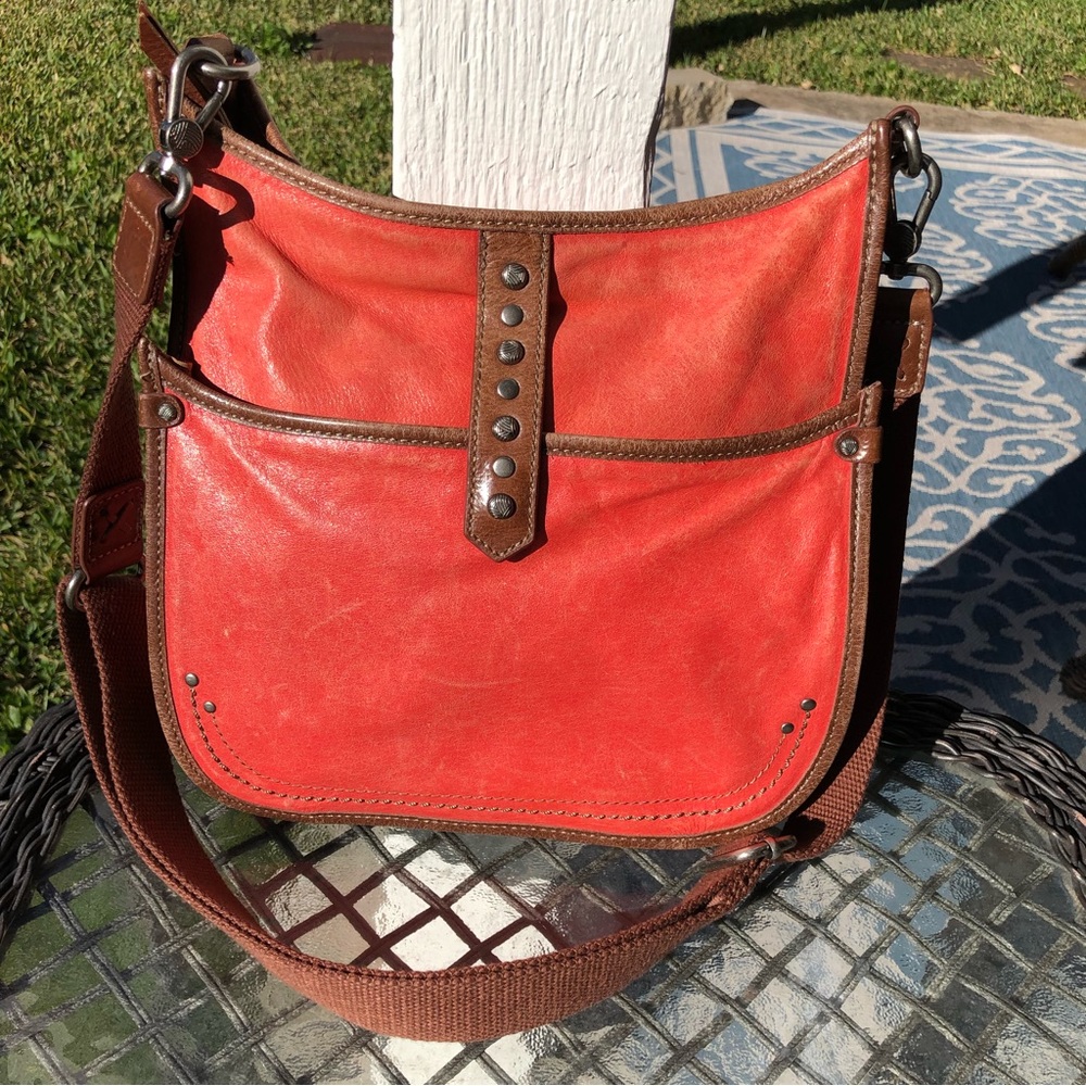The Sak Orange Genuine Leather Purse Boho